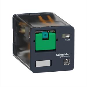 Relé 2co 10a +botão teste + led 24vdc
