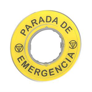 Etiqueta "parada de emergencia" 3d