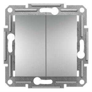 Comutador de lustre, Asfora, 10A, ligadores automáticos, Alumínio