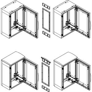 Horizontal coupling kit for PLA enclosure H1000xD320 mm - 15 mm - IP55 coupling