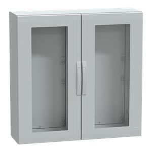 Floor standing encl. polyester vers.PLA compl.sealed 1000x1000x320 IP65 glazed