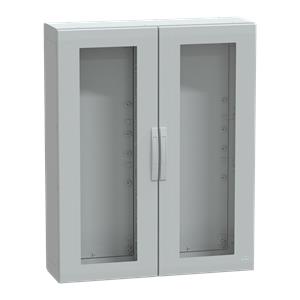 Floor standing encl. polyester vers.PLA compl.sealed 1250x1000x320 IP65 glazed