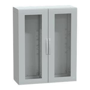 Floor standing encl. polyester vers.PLA compl.sealed 1250x1000x420 IP65 glazed