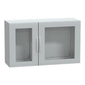 Floor standing encl. polyester vers.PLA compl.sealed 750x1250x420 IP65 glazed