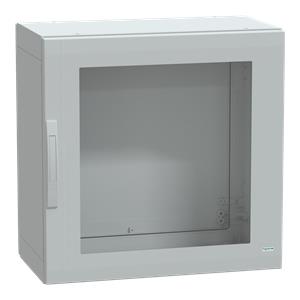 Floor standing encl. polyester vers.PLA compl.sealed 750x750x420 IP65 glazed