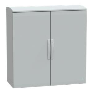 Floor standing encl. polyester vers.PLAT open top w/ canopy 1000x1000x420 IP44