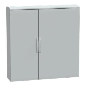 Floor standing encl. polyester vers.PLAT open top w/ canopy 1250x1250x320 IP44