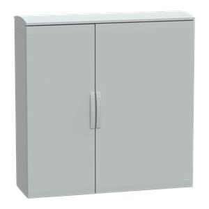 Floor standing encl. polyester vers.PLAT open top w/ canopy 1250x1250x420 IP44
