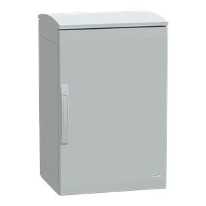 Floor standing encl. polyester vers.PLAT open top w/ canopy 750x500x420 IP44