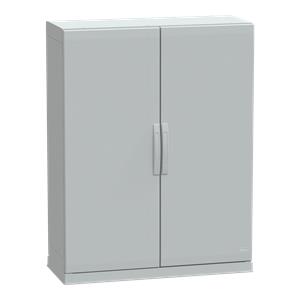 Floor standing encl.polyester vers.PLAZ w/plinth open bottom 1250x1000x420 IP54