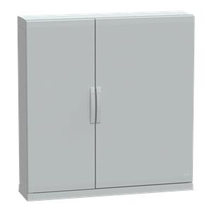 Floor standing encl.polyester vers.PLAZ w/plinth open bottom 1250x1250x320 IP54