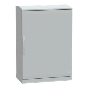 Floor standing encl.polyester vers.PLAZT w/open plinth+canopy 1000x750x420 IP44