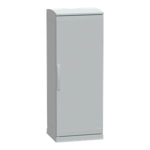 Floor standing encl.polyester vers.PLAZT w/open plinth+canopy 1250x500x420 IP44