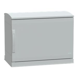 Floor standing encl.polyester vers.PLAZT w/open plinth+canopy 500x750x420 IP44