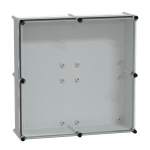 PLS box, polyester rear, transparent PC cover IP66 54x54x18cm