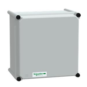 PLS box, polyester rear, polyester cover IP66 27x27x18cm