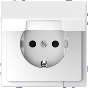 D-Life - Tomada 2P+T com obturadores e tampa - 16A - Branco