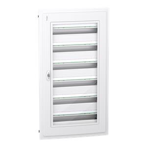 PrismaSet XS, Quadro 6 filas 24 módulos, porta transparente, encastrar