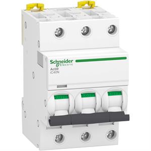 Acti9 iC40N - Disjuntor - 3P - 20A - Curva D - 6000A (IEC 60898-1) - 10 kA (IEC 60947-2)