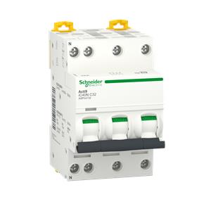 Acti9 iC40N - Disjuntor - 3P+N - 32A - Curva C - 6000A (IEC 60898-1) - 10 kA (IEC 60947-2)