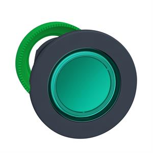 Botão iluminado flush verde