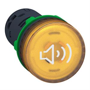 Buzzer amarelo luminoso contínuo ou intermitente 110/120v a