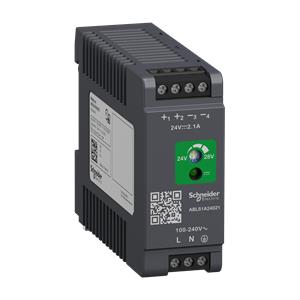 Fonte de alimentação regulada, 100-240v ac, 24v 2.1 a, monofásico, optimizado