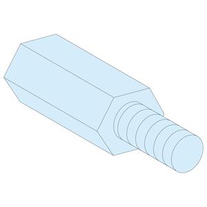 4 espacadores hexa a=55mm M5