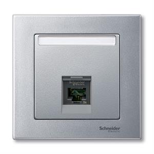 M-Elegance - Centro de tomada RJ45 simples - Alumínio