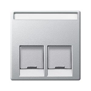 M-Elegance - Centro de tomada RJ45 duplas - Alumínio