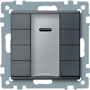 Botão de pressão de 4 elementos plus com recetor IV, antracite, System m