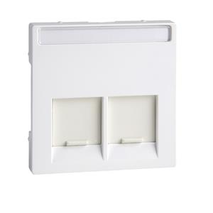M-Elegance - Centro de tomada RJ45 dupla - Branco ativo