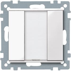 Botão de pressão de 1 elemento plus, branco polar, brilhante, System M