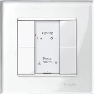 Botão de pressão de 2 elementos plus, branco polar, brilhante, System M