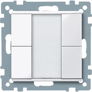 Botão de pressão de 2 elementos plus, branco ativo, brilhante, System m