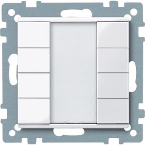 Botão de pressão de 4 elementos plus, branco ativo, brilhante, System M