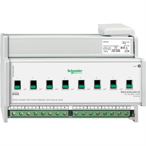 MODULO ATUADOR ON/OFF KNX REG-K/8X230/16 C ACIONAMENTO MANUAL E DETECCAO CORRENT