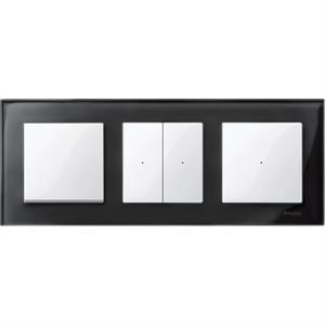 M-Elegance - Quadro 3 elementos - Vidro negro