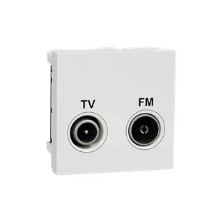 Tomada TV/FM terminal, Unica, Branco