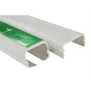 Dexson - mini calha - 20x12 mm - 1 compartimento - adesivo - PVC - branco