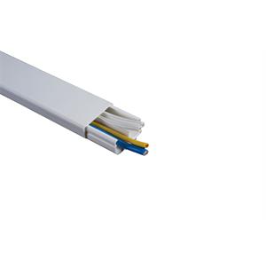Dexson - mini calha - 32x12 mm - 2 compartimentos - adesivo - PVC - branco