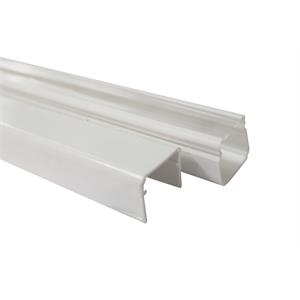 Dexson - mini calha - 20x20 mm - 1 compartimento - s/ adesivo - PVC - branco