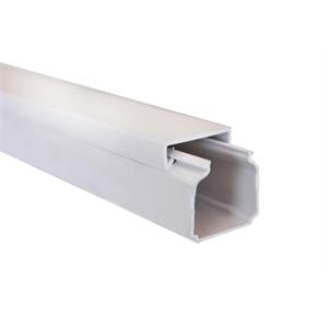 Dexson - mini calha - 25x25 mm - 1 compartimento - s/ adesivo - PVC - branco