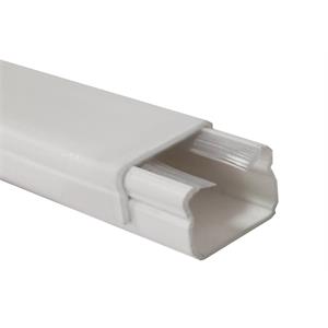 Dexson - mini calha - 20x12 mm - 1 compartimento - s/ adesivo - PVC - branco