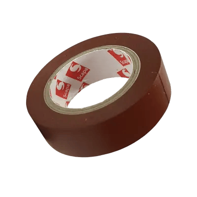 2702, 15mm x 25m, Cor CASTANHA Fita Isoladora VDE PVC, SCAPA