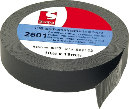 2501, 25mm x 10m Fita PIB - Auto-Vulcanizável, SCAPA 
