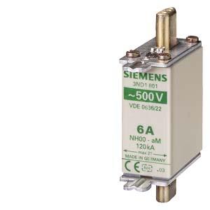 Elemento de fusível NH, NH000, In: 25 A, aM, Un CA: 500 V, sinalizador de identificação frontal