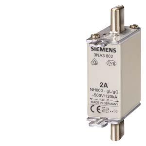 Elemento de fusível NH, NH000, In: 4 A, gG, Un CA: 500 V, Un CC: 250 V