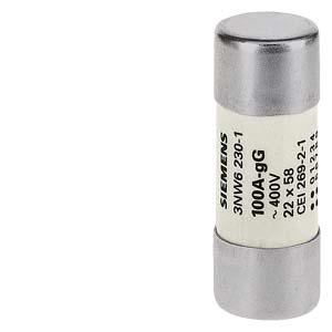 SENTRON, encaixe de fusíveis cilíndricos, 22x58 mm, 80 A, gG, Un CA: 500 V