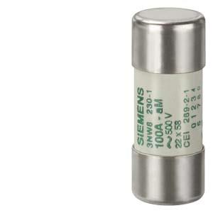 SENTRON, elemento de fusível cilíndrico, 22x58 mm, 100 A, aM, Un CA: 500 V